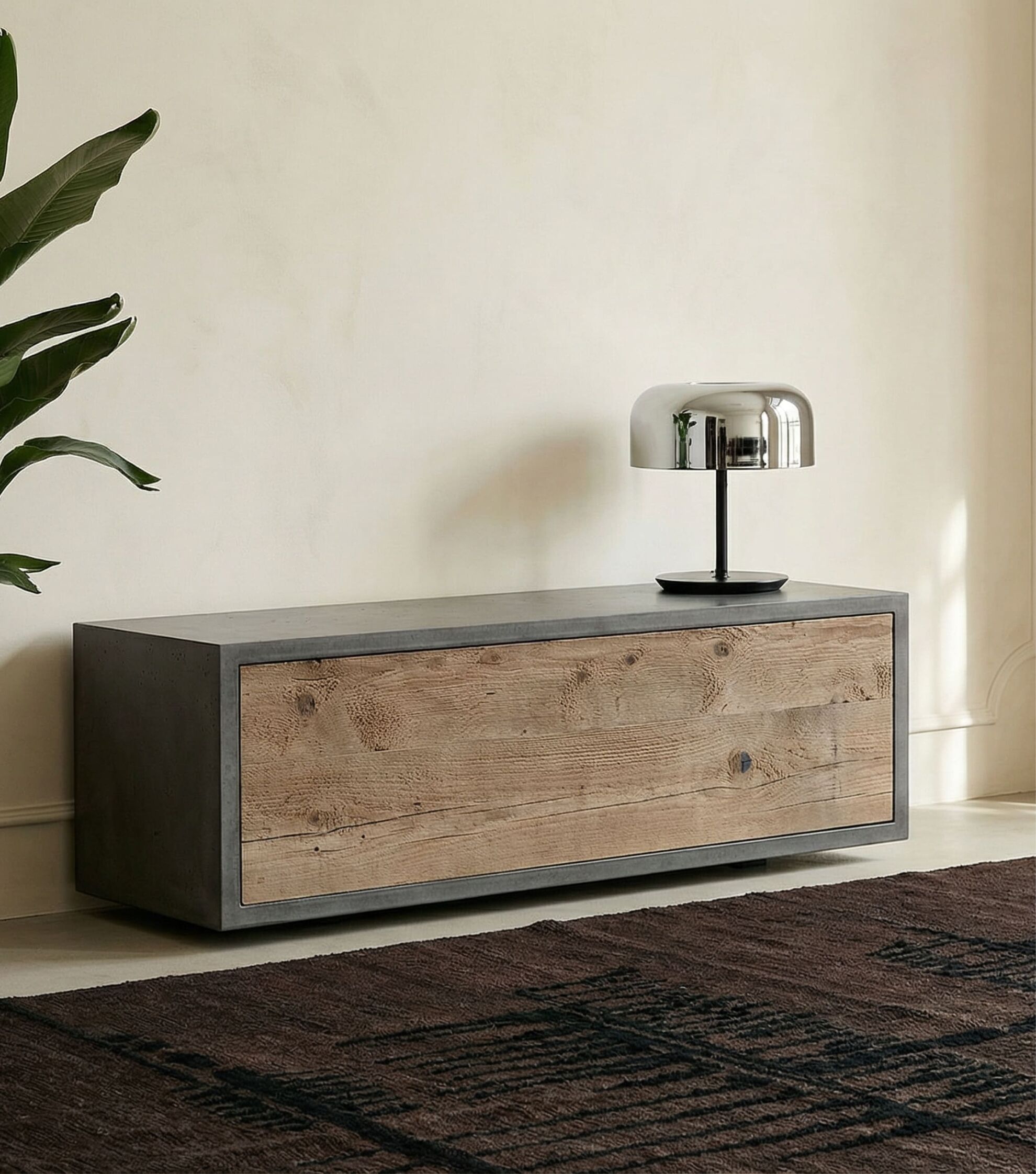 Beton Lowboard mit Holzfront