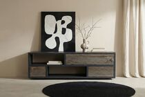 Beton Lowboard mit Schubladen aus Altholz