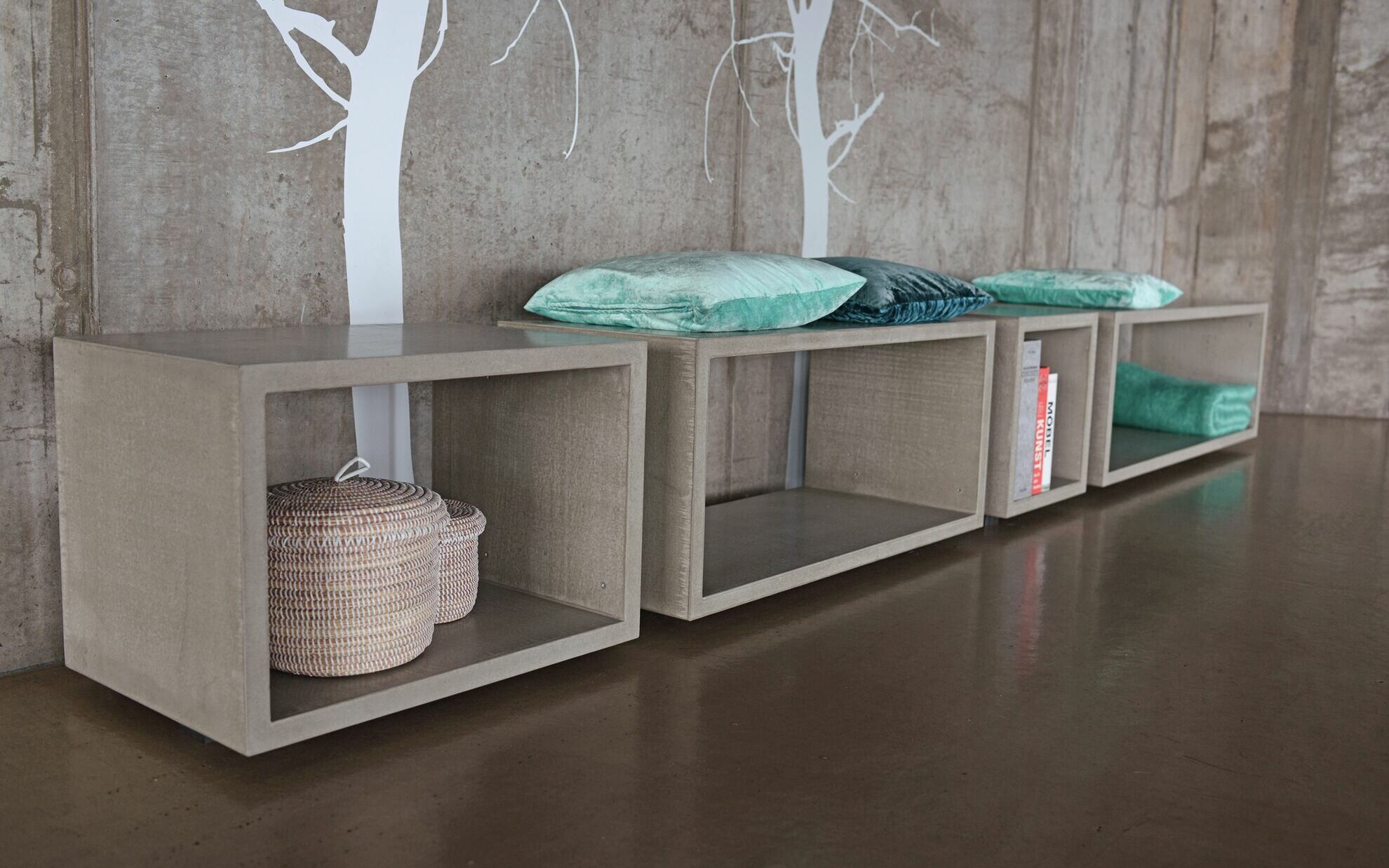 Beton Lowboard Kombination Wohnen