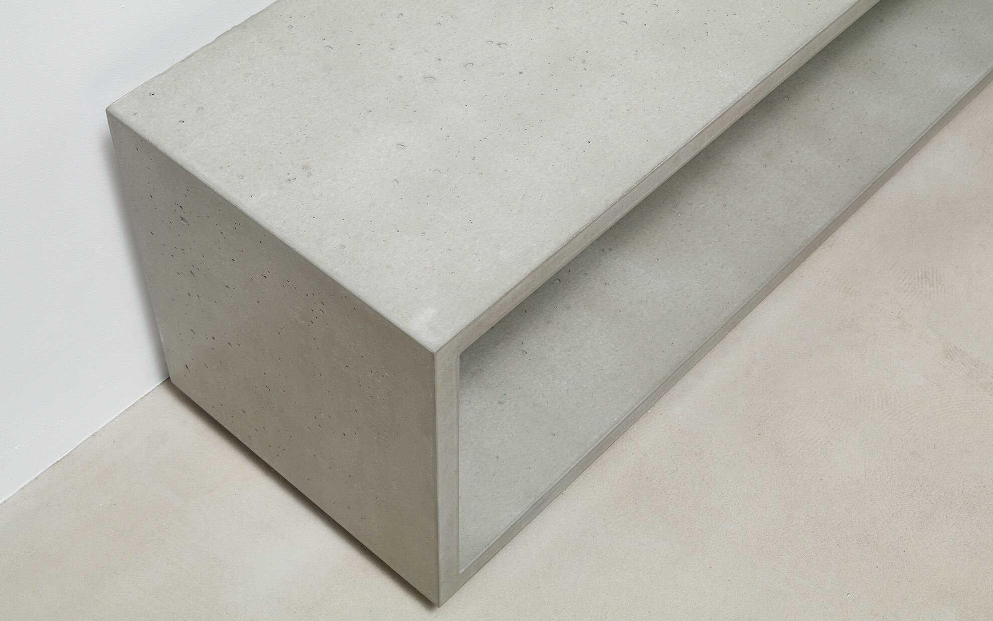 Beton Lowboard 120 cm von oben