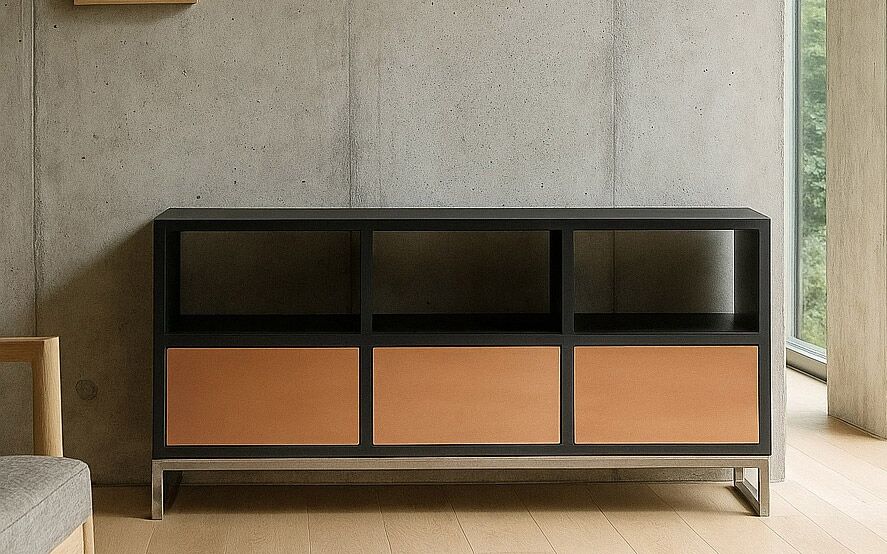 Beton-Sideboard mit Schubladen