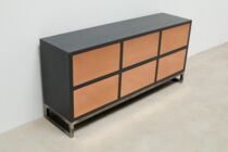 Beton-Sideboard lavagrau mit 6 Schubladen