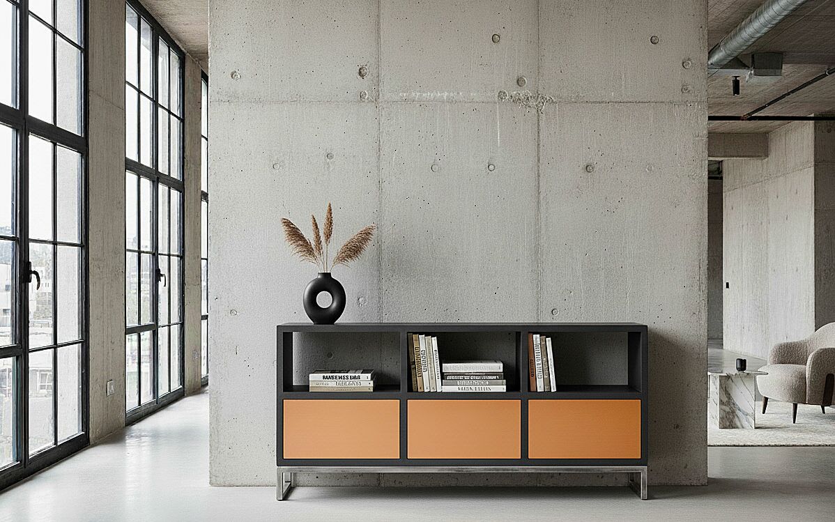 Beton Sideboard in urbanem Loft