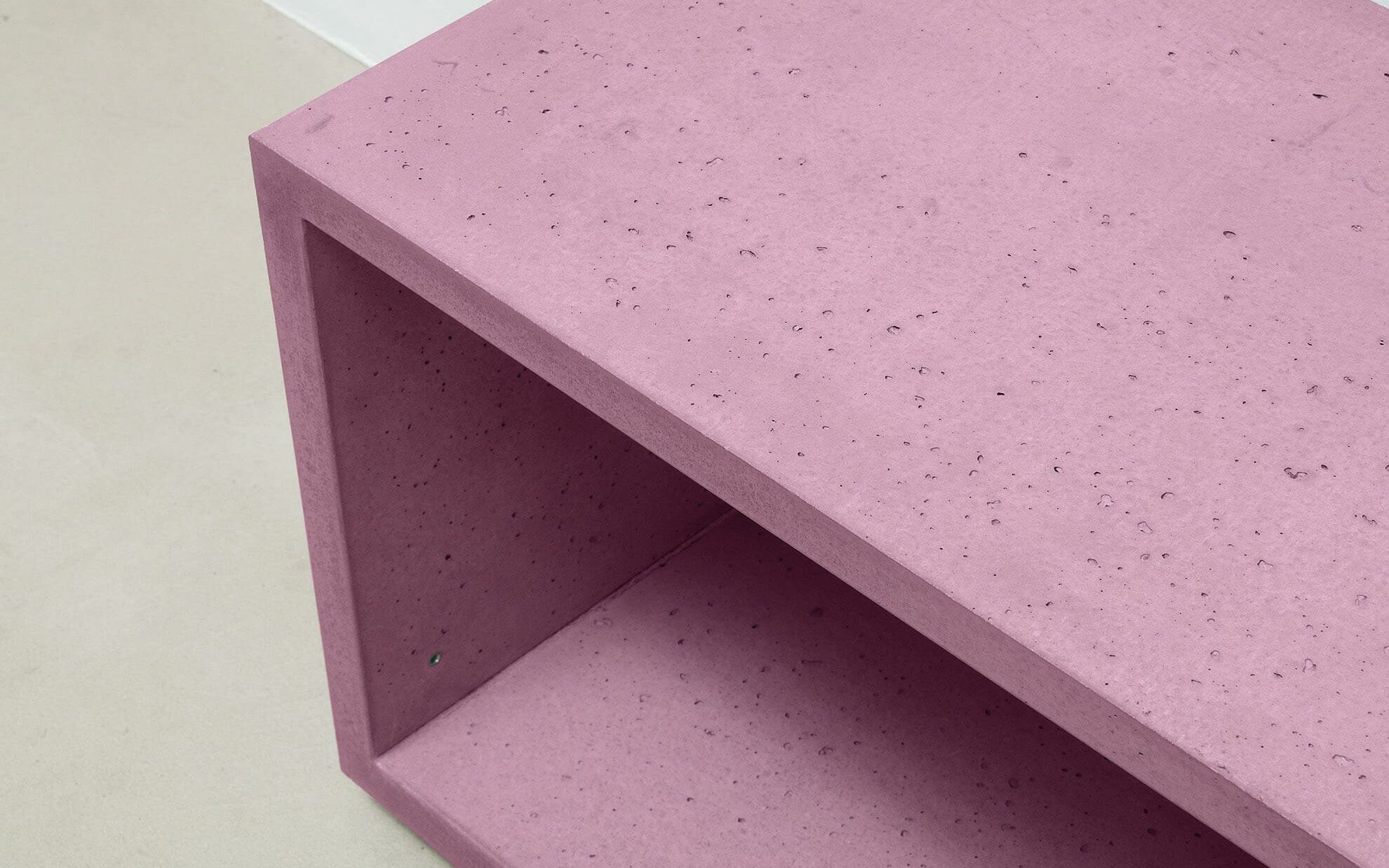Beton Lowboard, rosa, 90 cm, Detail
