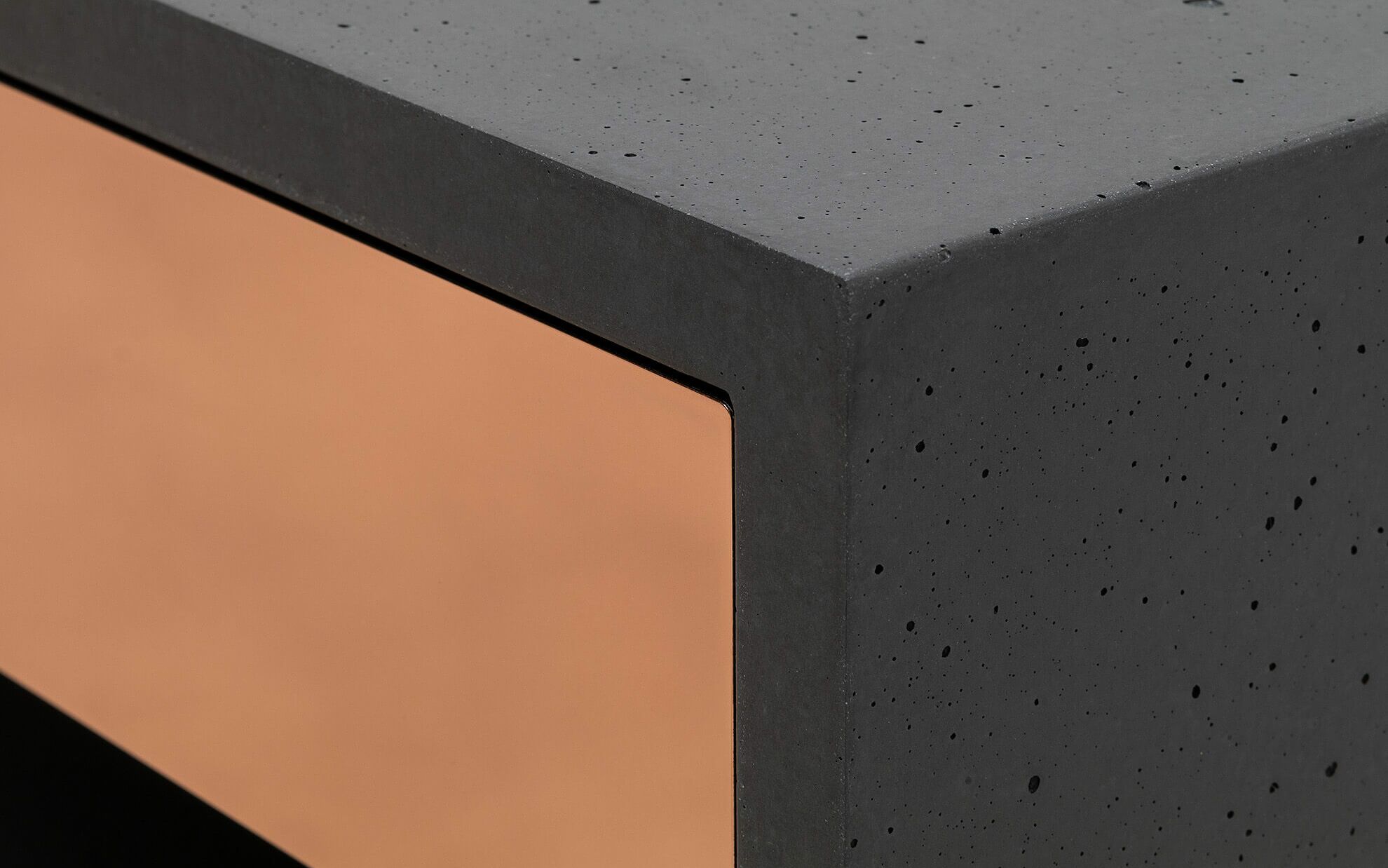 Nachttisch Beton mit Schublade