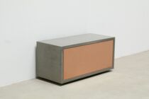 Beton-Lowboard, grau, Kupfer-Front, 90 cm