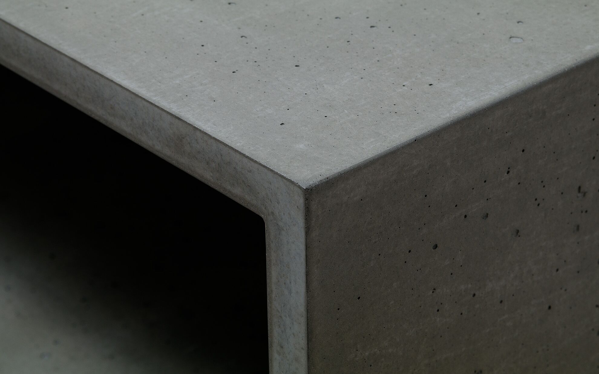 Beton Lowboard anthrazit 40 cm Detail
