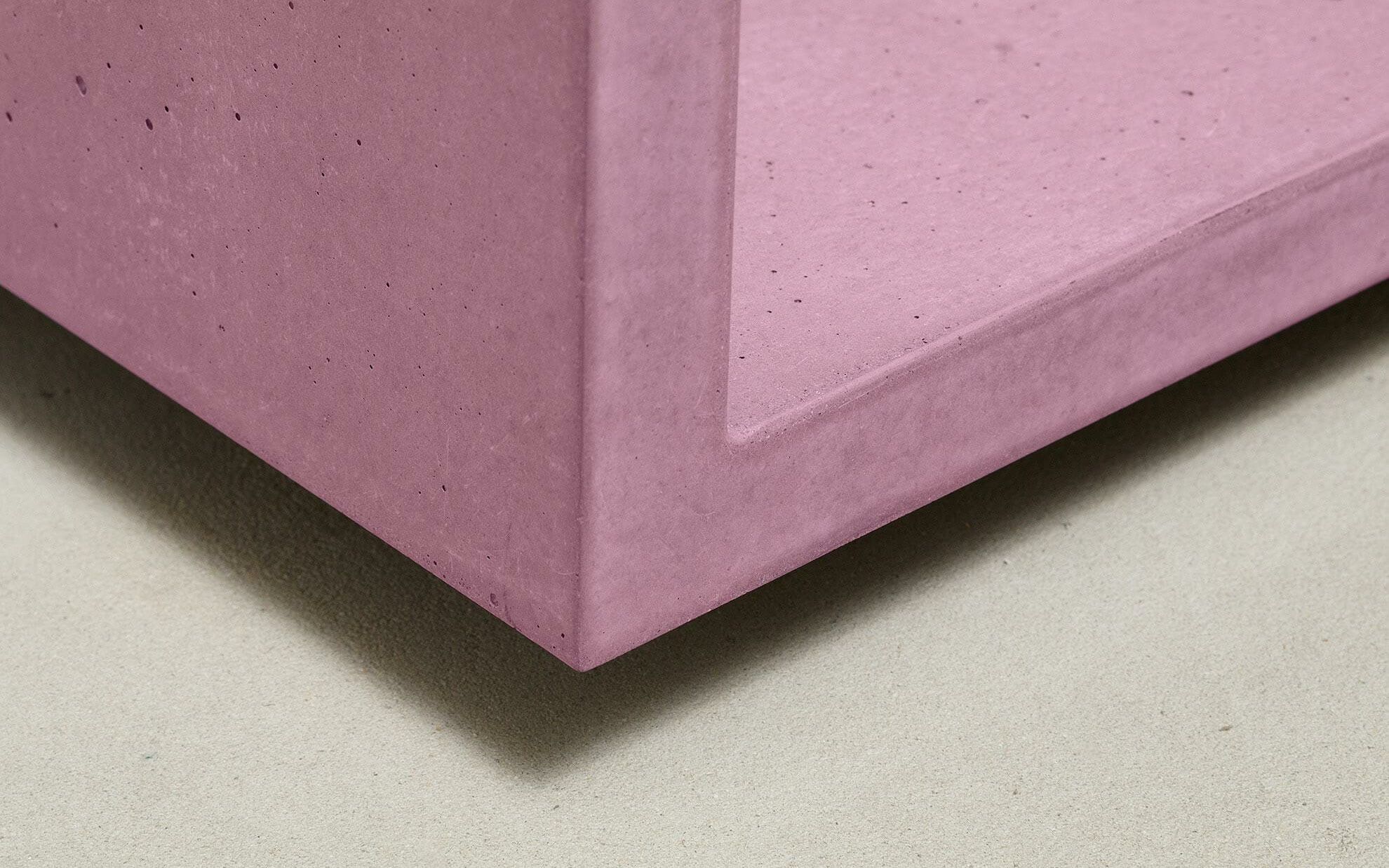 Beton Lowboard, rosa, 120 cm, Schattenfuge