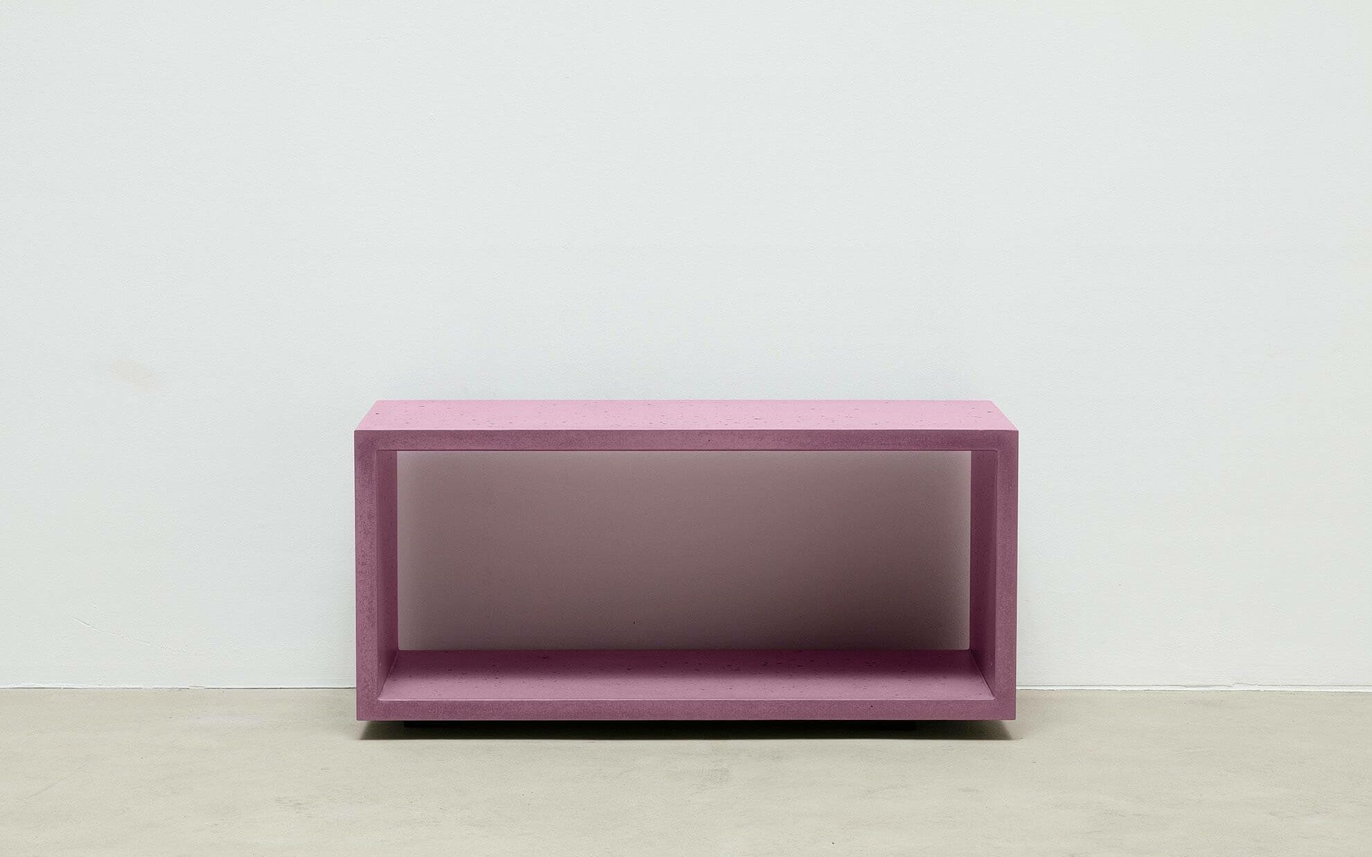 Beton Lowboard, rosa, 90 cm, frontal