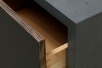 Beton Lowboard mit Front aus Fenix®