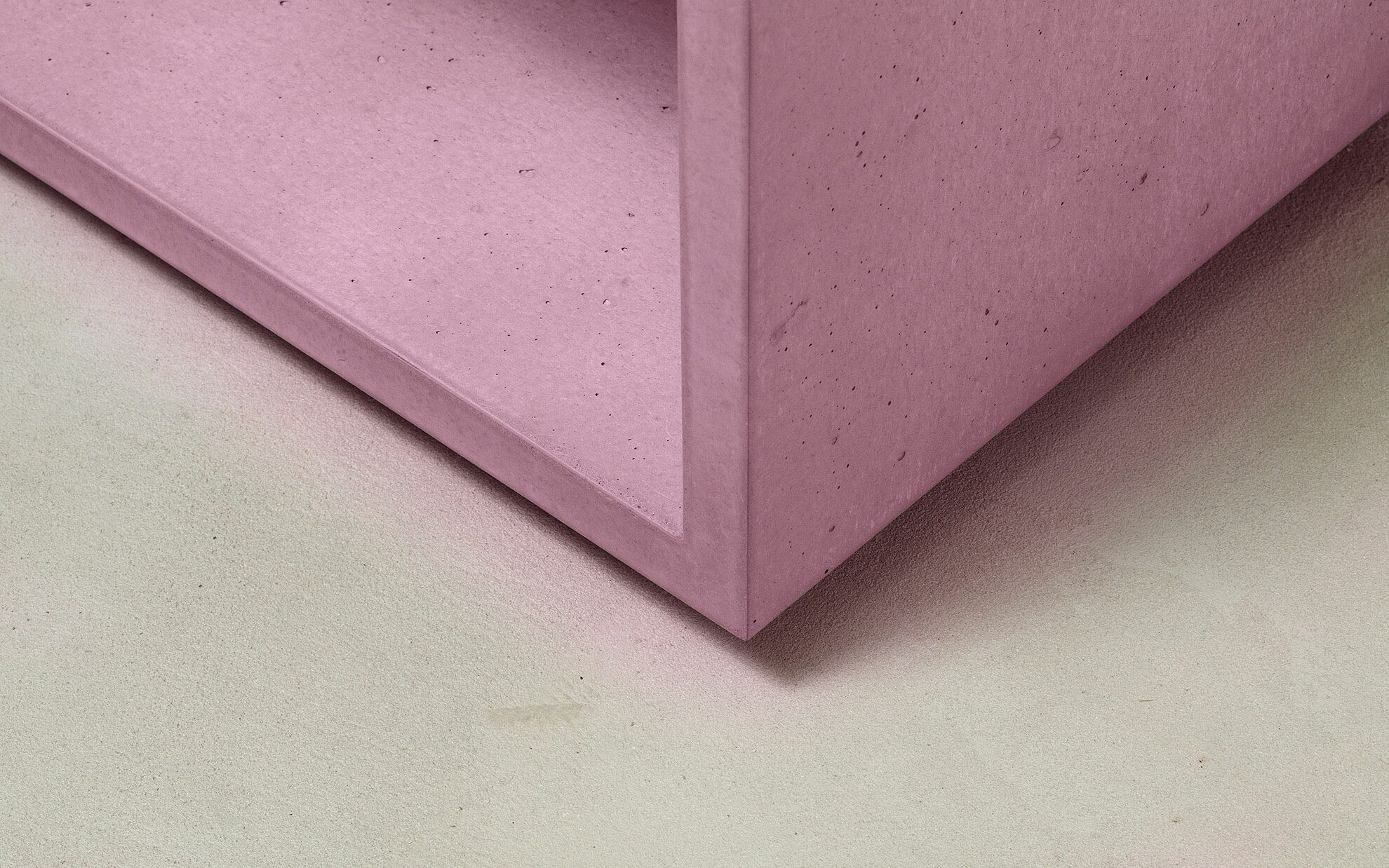 Beton-Lowboard rosa Detail