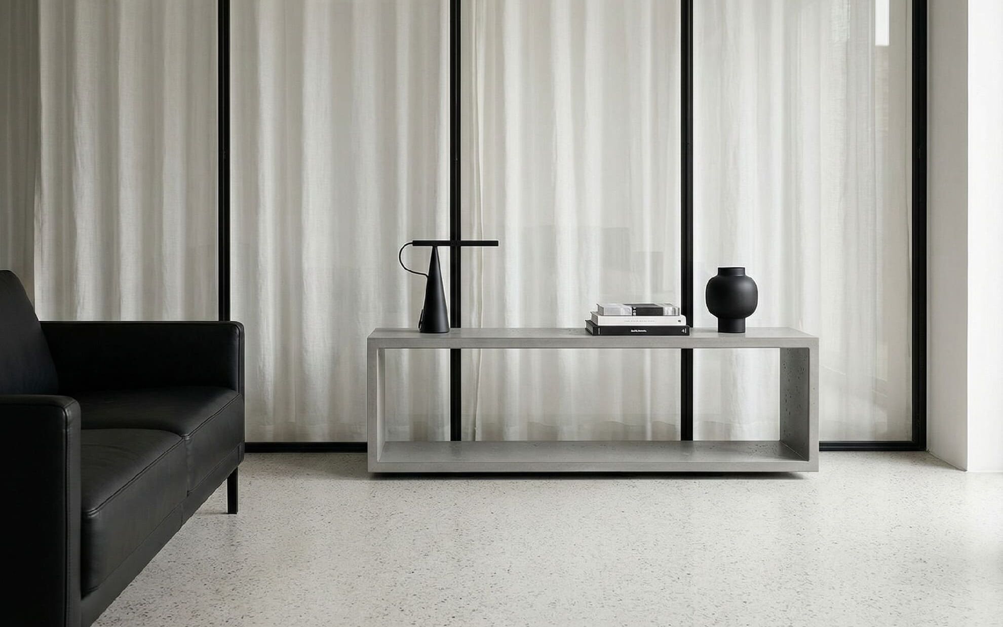 Beton Lowboard grau 120 cm