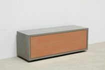 Beton-Lowboard, grau, Kupfer-Front, 120 cm
