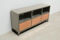 Beton-Sideboard naturgrau mit Schubladen